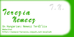 terezia nemecz business card